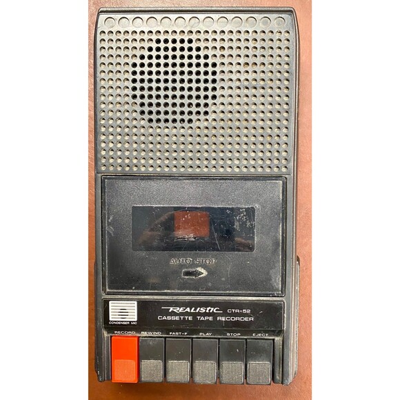 Vintage Realistic Cassette Tape Recorder CTR-52 Radio Shack 14-804 USED - Picture 1 of 5